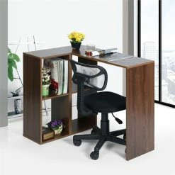 Best deal ❤️ CRO Decor L-Shaped & Corner Desk In Brown Wood 😍 11 Best deal ❤️ CRO Decor L-Shaped & Corner Desk In Brown Wood 😍 -Cheap Executive Store 2438810 2 L