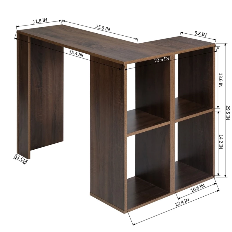 Best deal ❤️ CRO Decor L-Shaped & Corner Desk In Brown Wood 😍 5 Best deal ❤️ CRO Decor L-Shaped & Corner Desk In Brown Wood 😍 - Image 5
