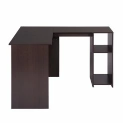 Wholesale ⌛ FurnitureR Babette 47.2" L-shaped Wood Computer Office Desk In Dark Espresso ⌛ -Cheap Executive Store 2440251 2 L