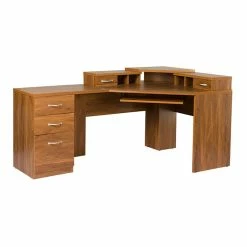 Buy ⌛ OS Home And Office Furniture 73" Wood Reversible Corner Workcenter In Autumn Oak 🎁
