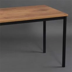 Discount ❤️ Klair Living Harry Contemporary Wood And Metal Computer Desk In Oak 🔥 -Cheap Executive Store 2443578 2 L