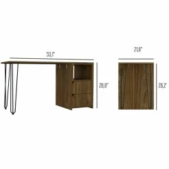 Buy ❤️ RST Brands Aster 2-Drawer Wood Desk In Mahogany 👍 -Cheap Executive Store 2443973 7 L
