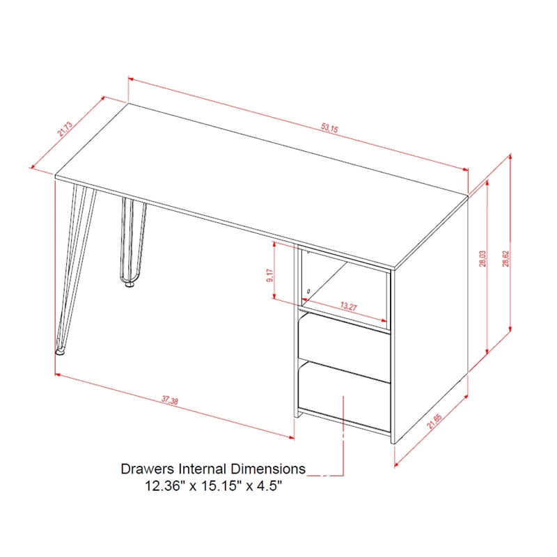 Best Pirce โ RST Brands Aster 2-Drawer Wood Desk In Aged Oak ๐คฉ 8 Best Pirce โ RST Brands Aster 2-Drawer Wood Desk In Aged Oak ๐คฉ - Image 8