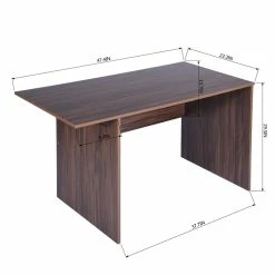 Buy 😉 FurnitureR Midtown Engineered Wood Computer Desk With Rolling Shelf In Espresso 💯 -Cheap Executive Store 2445520 6 L