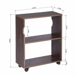 Buy 😉 FurnitureR Midtown Engineered Wood Computer Desk With Rolling Shelf In Espresso 💯 -Cheap Executive Store 2445520 7 L