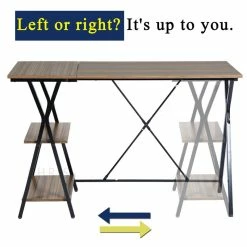 Best deal π FurnitureR Maddie Modern Engineered Wood Computer Desk With Shelves In Brown π₯° 15 Best deal π FurnitureR Maddie Modern Engineered Wood Computer Desk With Shelves In Brown π₯° -Cheap Executive Store 2445526 7 L