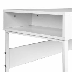 Flash Sale 🛒 FurnitureR Wire Engineered Wood Computer Desk With Cube Storage In White 😍 -Cheap Executive Store 2445532 4 L