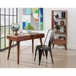Cheap 🎁 Coast To Coast Imports Campo Warm Brown Wood Writing Desk With Golden Tones 🥰 -Cheap Executive Store 2445659 7 L