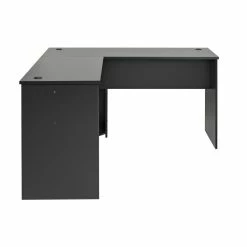 Budget 😍 Pemberly Row Transitional L-Shaped Computer Desk In Black ⌛ -Cheap Executive Store 2452094 4 L
