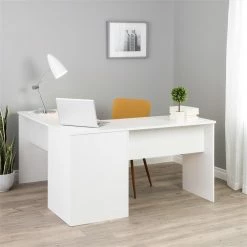 Deals ✨ Pemberly Row Transitional L-Shaped Computer Desk In White 🥰 -Cheap Executive Store 2452095 2 L