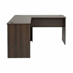 Flash Sale ⭐ Pemberly Row Transitional L-Shaped Computer Desk In Espresso 🔔 -Cheap Executive Store 2452096 4 L
