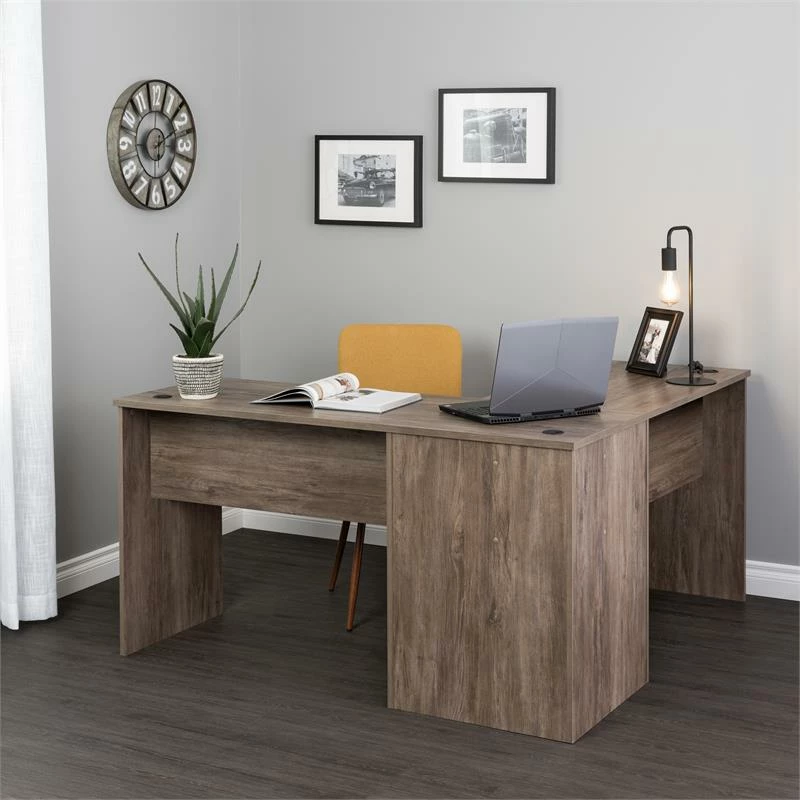 Best Pirce ๐ Pemberly Row Transitional L-Shaped Computer Desk In Drifted Gray ๐ 3 Best Pirce ๐ Pemberly Row Transitional L-Shaped Computer Desk In Drifted Gray ๐ - Image 3