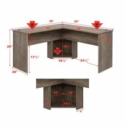 Best Pirce ๐ Pemberly Row Transitional L-Shaped Computer Desk In Drifted Gray ๐ 16 Best Pirce ๐ Pemberly Row Transitional L-Shaped Computer Desk In Drifted Gray ๐ -Cheap Executive Store 2452097 7 L