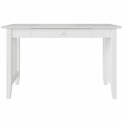 Promo 💯 Pemberly Row Contemporary Solid Wood Writing Desk In White 🎁 -Cheap Executive Store 2452252 2 L
