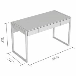 Hot Sale 🤩 Urbanpro Modern 50"L 3-Drawers Black Metal Computer Desk In Brown Reclaimed Wood 💯 -Cheap Executive Store 2452654 2 L