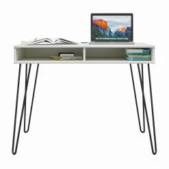 Cheapest 🌟 Urbanpro Mid-Century Computer Desk With Storage In White ✨ -Cheap Executive Store 2452670 6 L