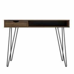 Deals 🔔 Urbanpro Mid-Century Computer Desk With Storage In Walnut 🎉 -Cheap Executive Store 2452671 6 L