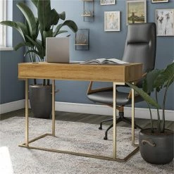 Best Sale 🧨 Urbanpro Contemporary Computer Desk In Walnut ⭐ -Cheap Executive Store 2452694 8 L