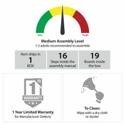 Budget 😉 Ameriwood Home Camley Desk With Glass Top In 2 Drawers And Storage In Gray Oak ✔️ -Cheap Executive Store 2462791 8 L