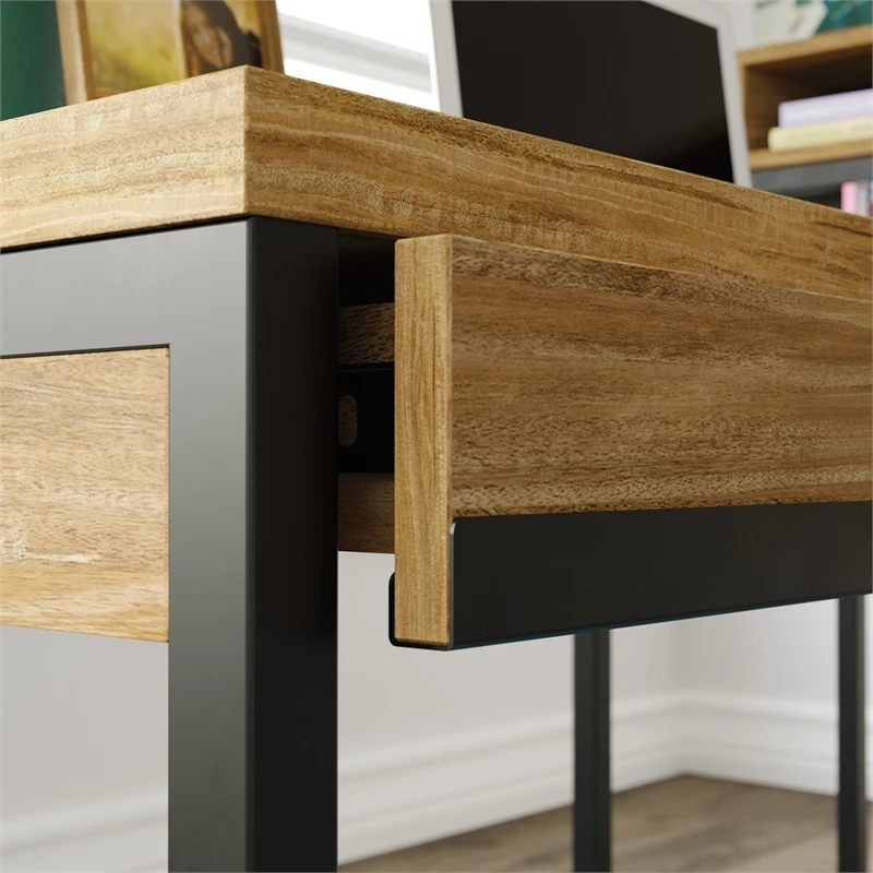 Budget π Sauder Manhattan Gate Engineered Wood L-Shaped Desk In Sindoori Mango/Black π€© 7 Budget π Sauder Manhattan Gate Engineered Wood L-Shaped Desk In Sindoori Mango/Black π€© - Image 7