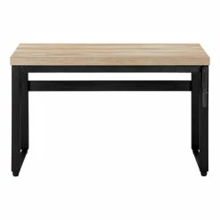 Best Pirce 🥰 Monarch Specialties 48"W Adj Height Computer Desk In Natural And Black Metal 🧨 -Cheap Executive Store 2470079 4 L