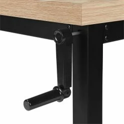 Best Pirce 🥰 Monarch Specialties 48"W Adj Height Computer Desk In Natural And Black Metal 🧨 -Cheap Executive Store 2470079 7 L