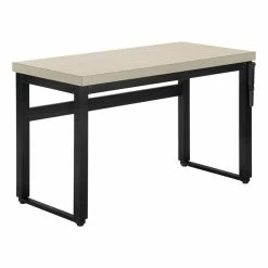 Best Sale 🛒 Monarch Specialties 48"W Adj Height Computer Desk In Modern Taupe And Black ❤️