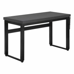 Promo 😍 Monarch Specialties 48"W Adj Height Computer Desk In Modern Grey And Black 👏