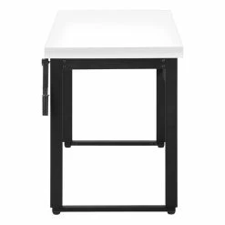 Outlet 👍 Monarch Specialties 48"W Adj Height Computer Desk In White And Black Metal 🎁 -Cheap Executive Store 2470082 5 L