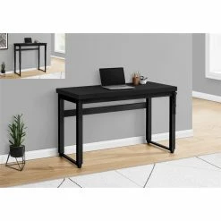 Top 10 🎉 Monarch Specialties 48"W Adj Height Computer Desk In Black And Black Metal 🌟 -Cheap Executive Store 2470083 9 L