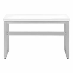 Cheap 🧨 Monarch Specialties 48"W Adj Height Computer Desk 48"L In White And Silver Metal 😍 -Cheap Executive Store 2470084 6 L