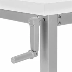 Cheap 🧨 Monarch Specialties 48"W Adj Height Computer Desk 48"L In White And Silver Metal 😍 -Cheap Executive Store 2470084 7 L