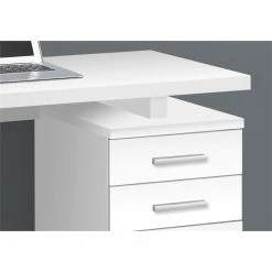 Promo 😉 Monarch Specialties 48"W Left Or Right Facing Computer Desk In White 🌟 -Cheap Executive Store 2470086 3 L