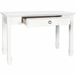 Budget 🥰 New Classic Furniture Tamarack Soild Wood 1-Drawer Desk In White ⭐ -Cheap Executive Store 2470551 4 L