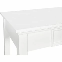 Budget 🥰 New Classic Furniture Tamarack Soild Wood 1-Drawer Desk In White ⭐ -Cheap Executive Store 2470551 6 L