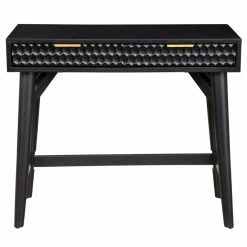 Hot Sale 🥰 Origins By Alpine Black Pearl Mini Wood Desk In Black 🌟 -Cheap Executive Store 2470750 2 L