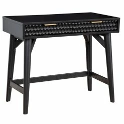 Hot Sale 🥰 Origins By Alpine Black Pearl Mini Wood Desk In Black 🌟