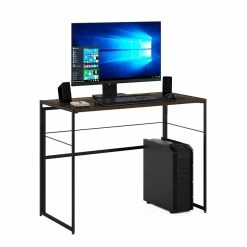 Top 10 😀 Furinno Riau No Tool Wood & Metal Frame Computer Desk In Rustic Oak/Black 🛒 -Cheap Executive Store 2476249 3 L