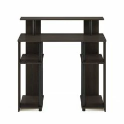 Outlet 🛒 Furinno JAYA Engineered Wood Simple Design Computer Writing Desk In Walnut/Black 🔥 -Cheap Executive Store 2477635 2 L