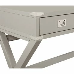 New 🎁 OSP Home Furnishings Wellington 46" Engineered Wood Desk With Power In Gray Finish 🥰 -Cheap Executive Store 2494685 7 L