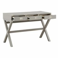 New 🎁 OSP Home Furnishings Wellington 46" Engineered Wood Desk With Power In Gray Finish 🥰 -Cheap Executive Store 2494685 8 L