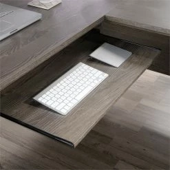 Hot Sale 👏 UrbanPro Contemporary Wood L-Shape Computer Desk In Emery Oak 🥰 -Cheap Executive Store 2499510 11 L