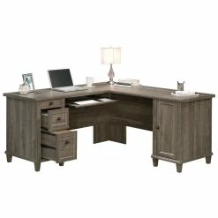 Hot Sale 👏 UrbanPro Contemporary Wood L-Shape Computer Desk In Emery Oak 🥰 -Cheap Executive Store 2499510 4 L