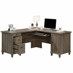 Hot Sale 👏 UrbanPro Contemporary Wood L-Shape Computer Desk In Emery Oak 🥰 -Cheap Executive Store 2499510 6 L