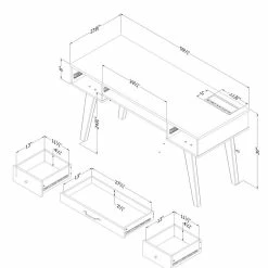Buy ✔️ Helsy Computer Desk With Power Bar Soft Elm South Shore 🌟 -Cheap Executive Store 2502950 2 L