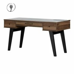 Top 10 ❤️ UrbanPro Traditional Computer Desk With Power Bar In Natural Walnut 👍