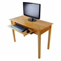Flash Sale 🔥 Winsome Metro Studio Solid Wood Computer Desk In Honey Pine ✔️ -Cheap Executive Store 25364 12 L