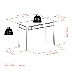 Flash Sale 🔥 Winsome Metro Studio Solid Wood Computer Desk In Honey Pine ✔️ -Cheap Executive Store 25364 16 L