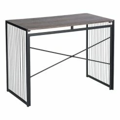 Wholesale 😍 FurnitureR Homycasa Brown Computer Desk Modern Writing Desk With Metal Structure ✔️