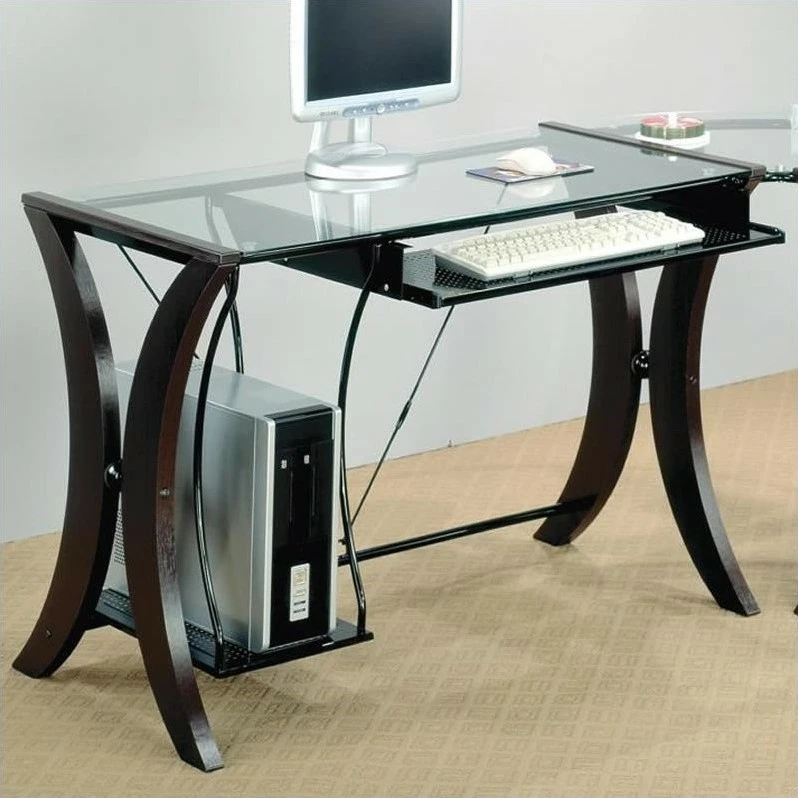 Hot Sale ⌛ Coaster Division L-Shape Computer Desk Unit In Cappuccino ❤️ 2 Hot Sale ⌛ Coaster Division L-Shape Computer Desk Unit In Cappuccino ❤️ - Image 2